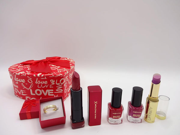 Globe Trotter Gift Hamper Make Up Beauty Bundle Gift Hamper Max Factor Gift Set Crystal Ring Included