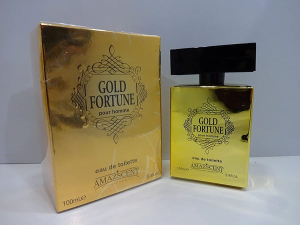 Globe Trotter Glory Cosmetics Father's Day Fragrance Gold Fortune Pour Homme Eau De Toilette For Men Gift Hamper (Sensational Fragrance) 100 Milliliters