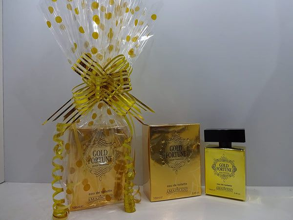 Globe Trotter Glory Cosmetics Father's Day Fragrance Gold Fortune Pour Homme Eau De Toilette For Men Gift Hamper (Sensational Fragrance) 100 Milliliters