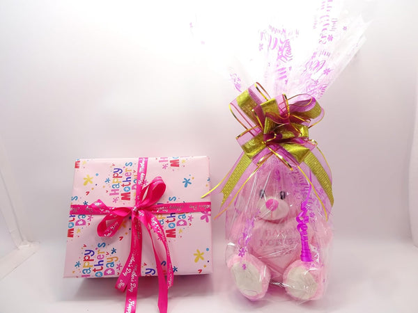 Globe Trotter Happy Mother's Day Gift 27pc Luxury Beauty Box Gift Set For Women – Perfume Makeup Free Soft Mother's Day Teddy Bear Hamper