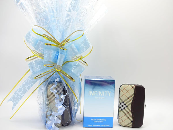 Globe Trotter Infinity For Him 100ml EDT Perfume For Men Free Manicure Tool Set Father's Day Hamper For Dad