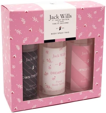 globe trotter Jack Wills Ladies Body Spray Trio 3x 120ml Citrus/Floral/Fruity