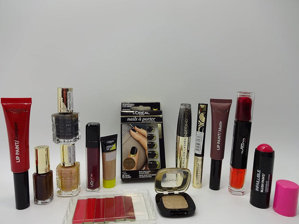 Globe Trotter L'Oreal 13pc Luxury Beauty Bundle Gift Set For Her Free Foundation Brown