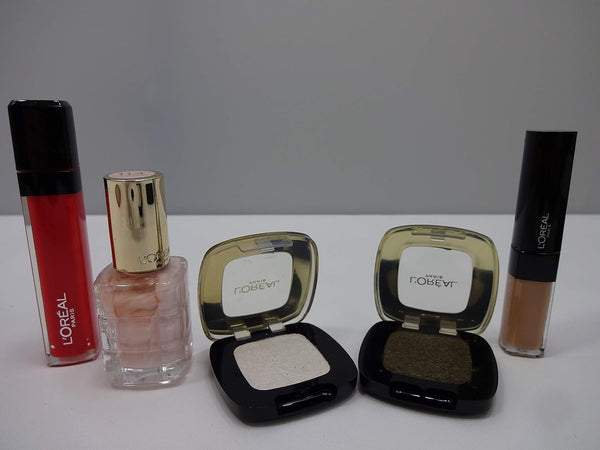Globe Trotter L'Oreal 5pc Beauty Bundle Make Gift Set For Her Eyeshadow Nail Colour Lip Gloss Set