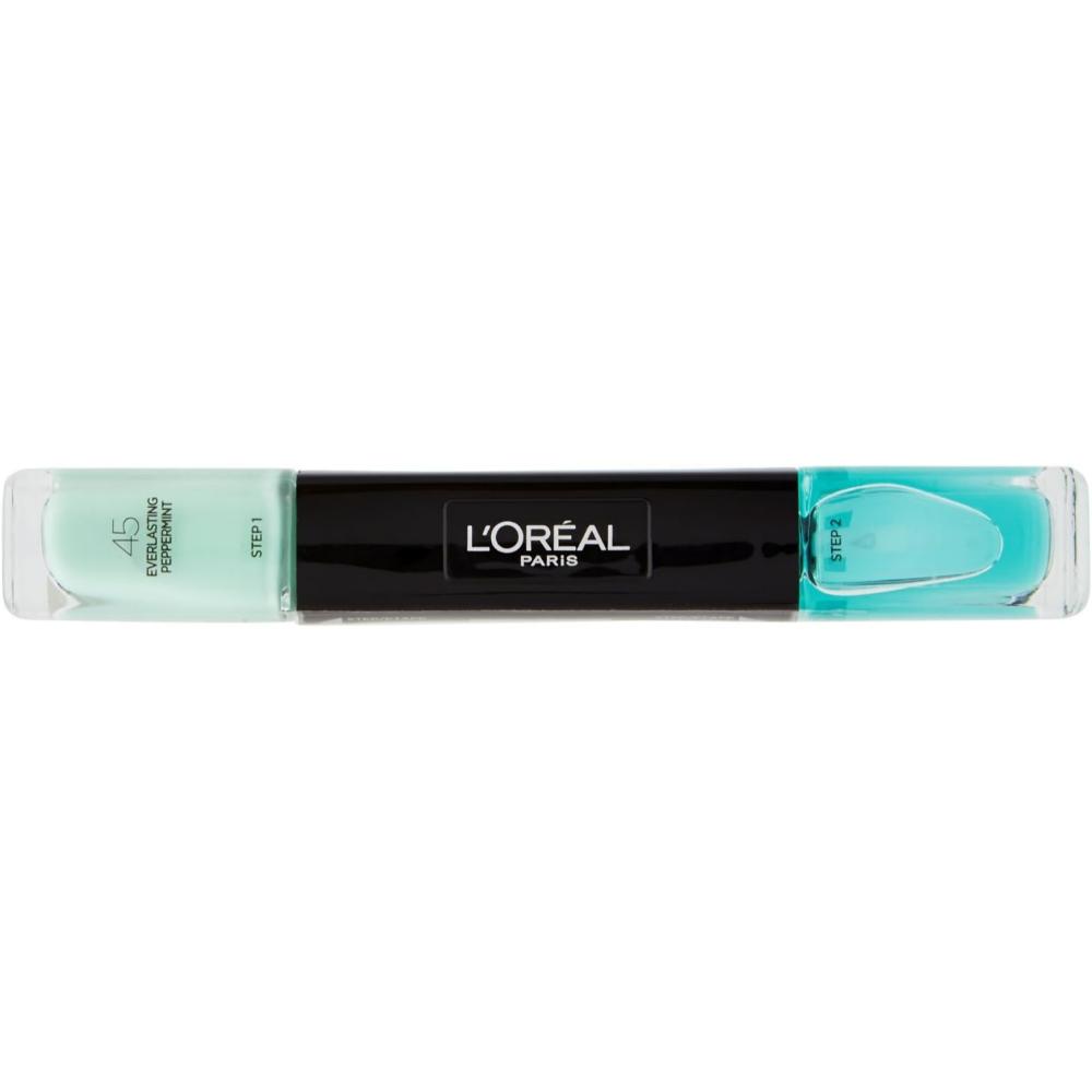 globe trotter L'Oreal Infallible 45 Everlasting Peppermint Nail Polish Long-lasting Mint Green with Glossy Finish 68g