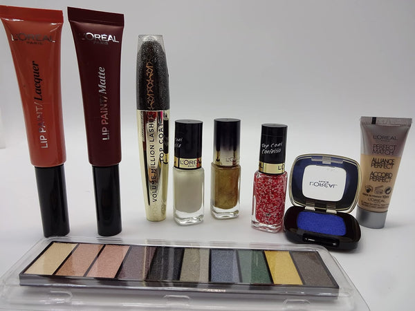 Globe Trotter L'Oreal Luxury Beauty Bundle Gift Set 8 Piece Make Up Gift Set For Her Free Foundation