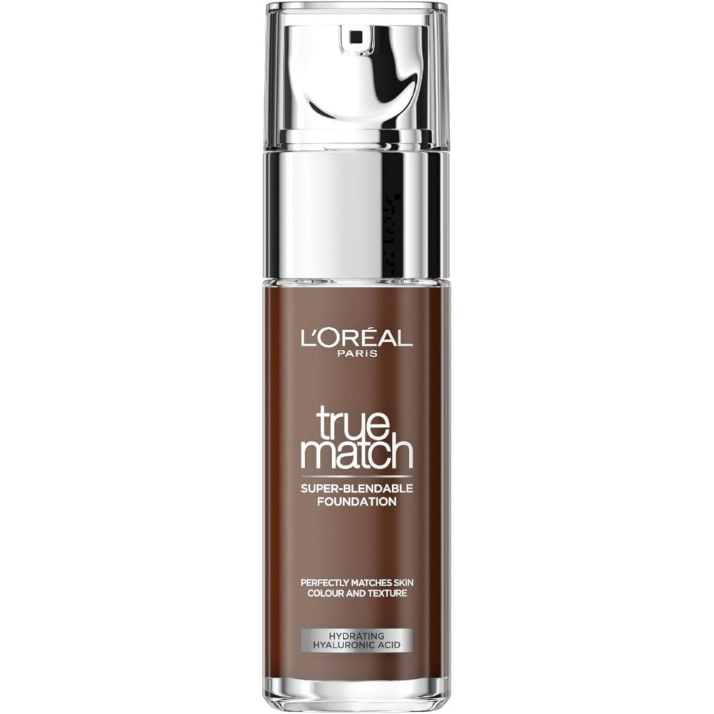 globe trotter L'Oreal Paris 10C Espresso True Match Liquid Foundation with Hyaluronic Acid 30ml and SPF
