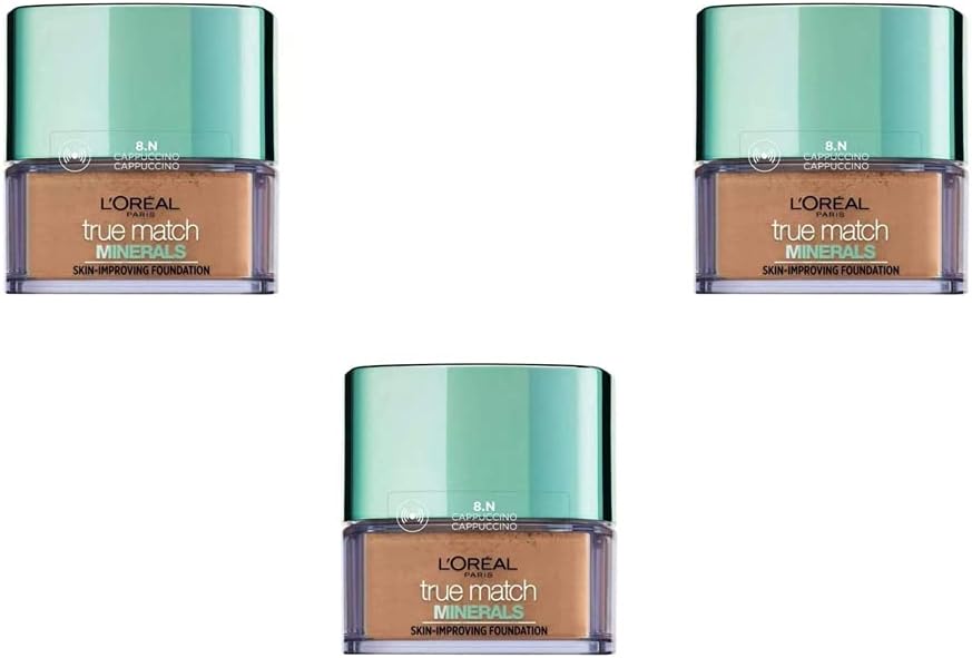 globe trotter L'Oréal Paris 8.N Cappuccino Perfect Match Minerals Powder-Foundation Pack of 3