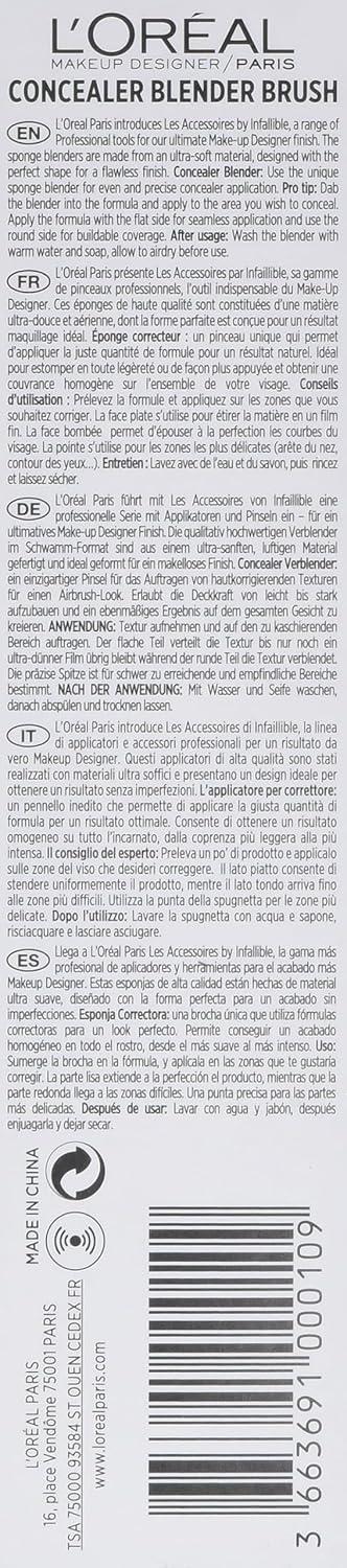 Globe Trotter L'Oreal Paris Infallible Total Cover Concealer Blender Brush - Black
