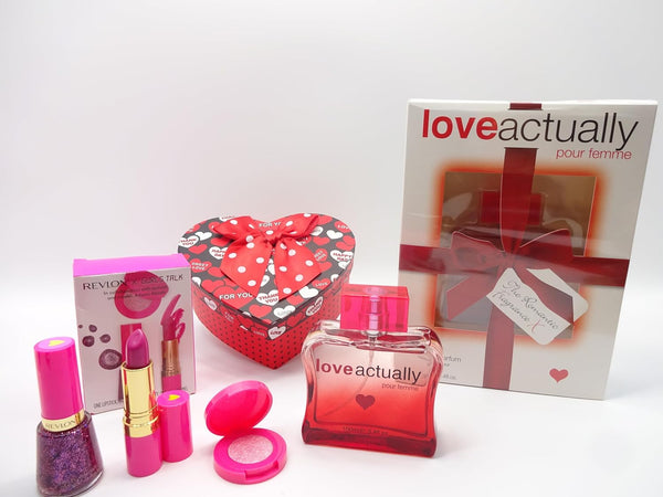 Globe Trotter Love Actually 100ml Perfume & 3pc Make Up Kit Gift Hamper Beauty Bundle