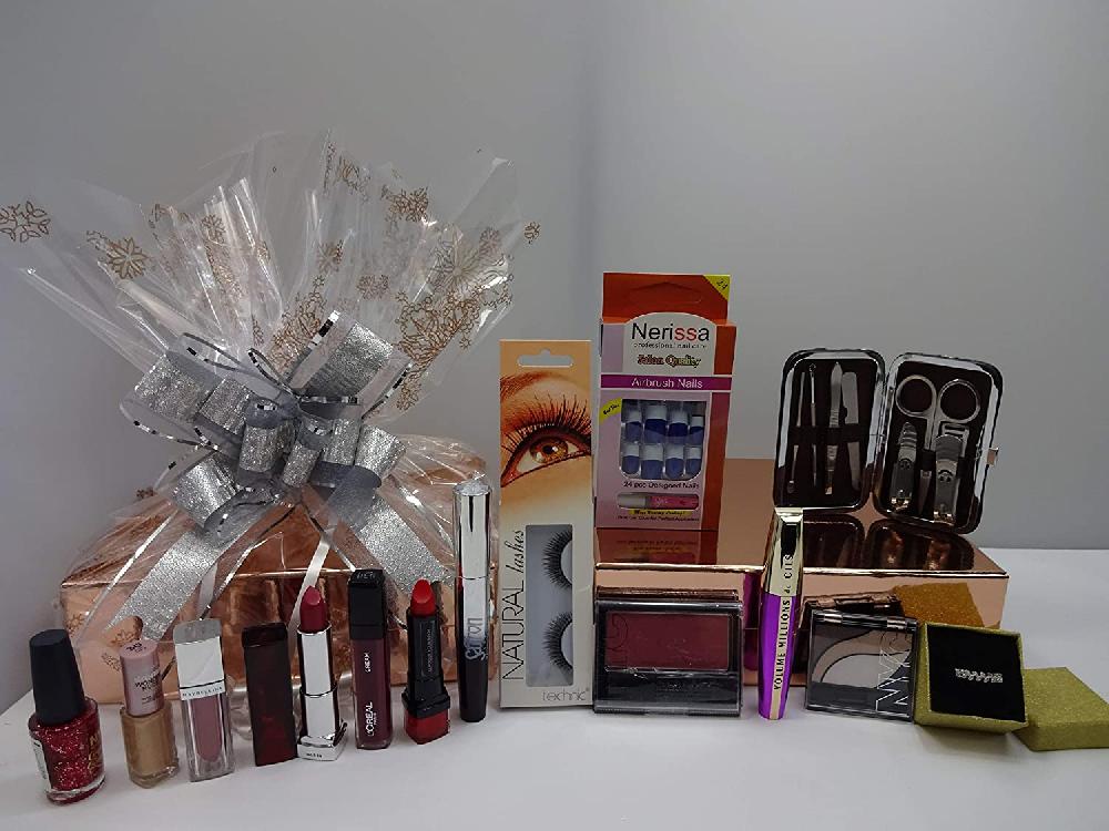 globe trotter Luxury Beauty Blockbuster Collection Gift Hamper L'Oreal Maybelline NYC Make Up Nails & More