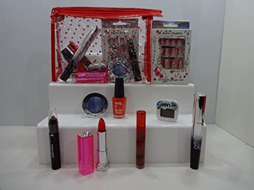 Globe Trotter Make Up Beauty Gift Set 8 - Peace Make Up Set Mix Brands + Make Up Storage Zip Bag