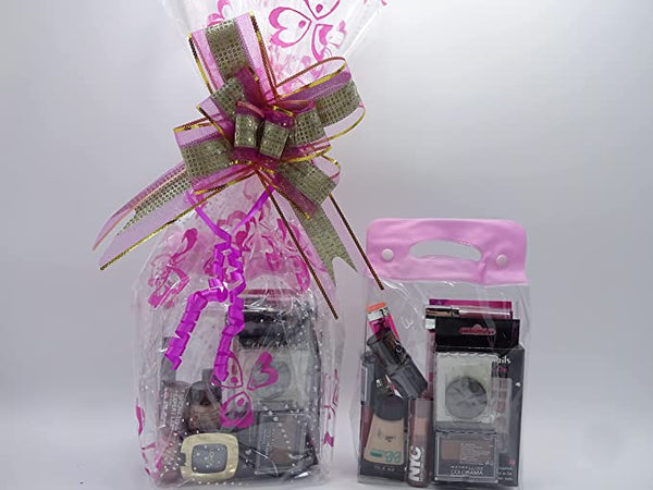 Globe Trotter Make Up Bundle Gift Hamper For Her Make Up Nails Toe Nails Pouch & Eyeshadow Gift Wrapped