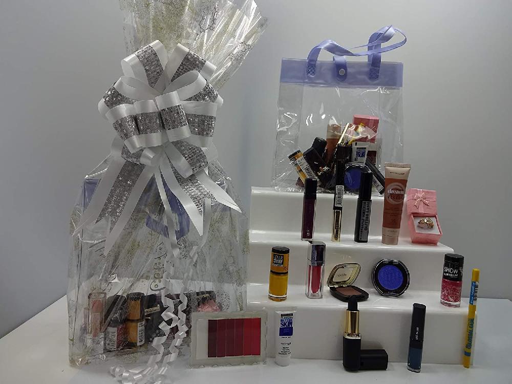 globe trotter Make Up Gift Hamper 13pc Make Up Set + Free Items - Foundation + Crystal Ring + Make Up Bag