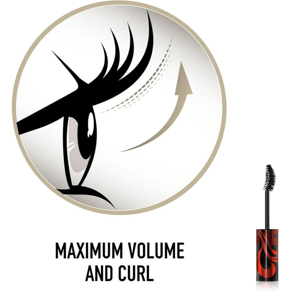 Globe Trotter Max Factor 2 Calorie Curl Addict Mascara With Curved Brush Volume And Curl In One Black/Brown 11 Ml