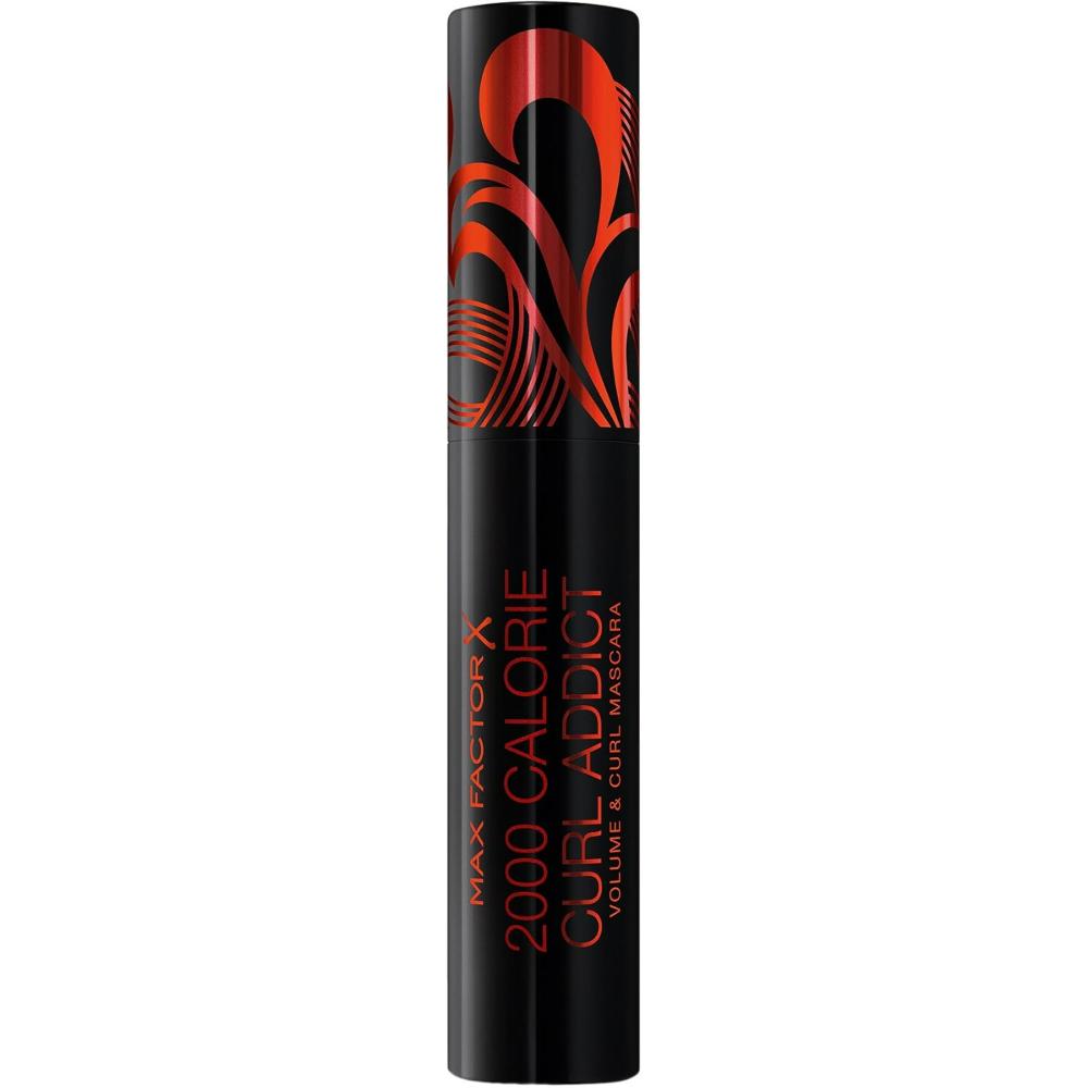 globe trotter Max Factor 2 Calorie Curl Addict Mascara with Curved Brush Volume and Curl In One Black/Brown 11 ml