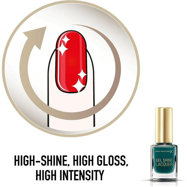 Globe Trotter Max Factor Gel Shine Lacquer Nail Polish 11 Ml 45 Gleaming Teal