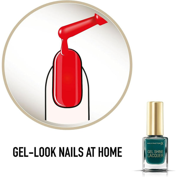 Globe Trotter Max Factor Gel Shine Lacquer Nail Polish 11 Ml 45 Gleaming Teal