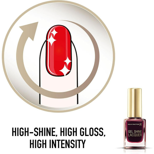 Globe Trotter Max Factor Gel Shine Lacquer Nail Polish 60 Sheen Merlot 11 Ml