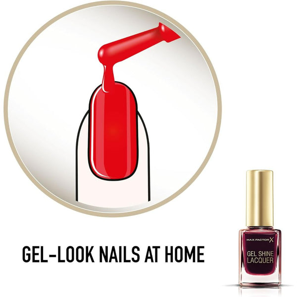 Globe Trotter Max Factor Gel Shine Lacquer Nail Polish 60 Sheen Merlot 11 Ml