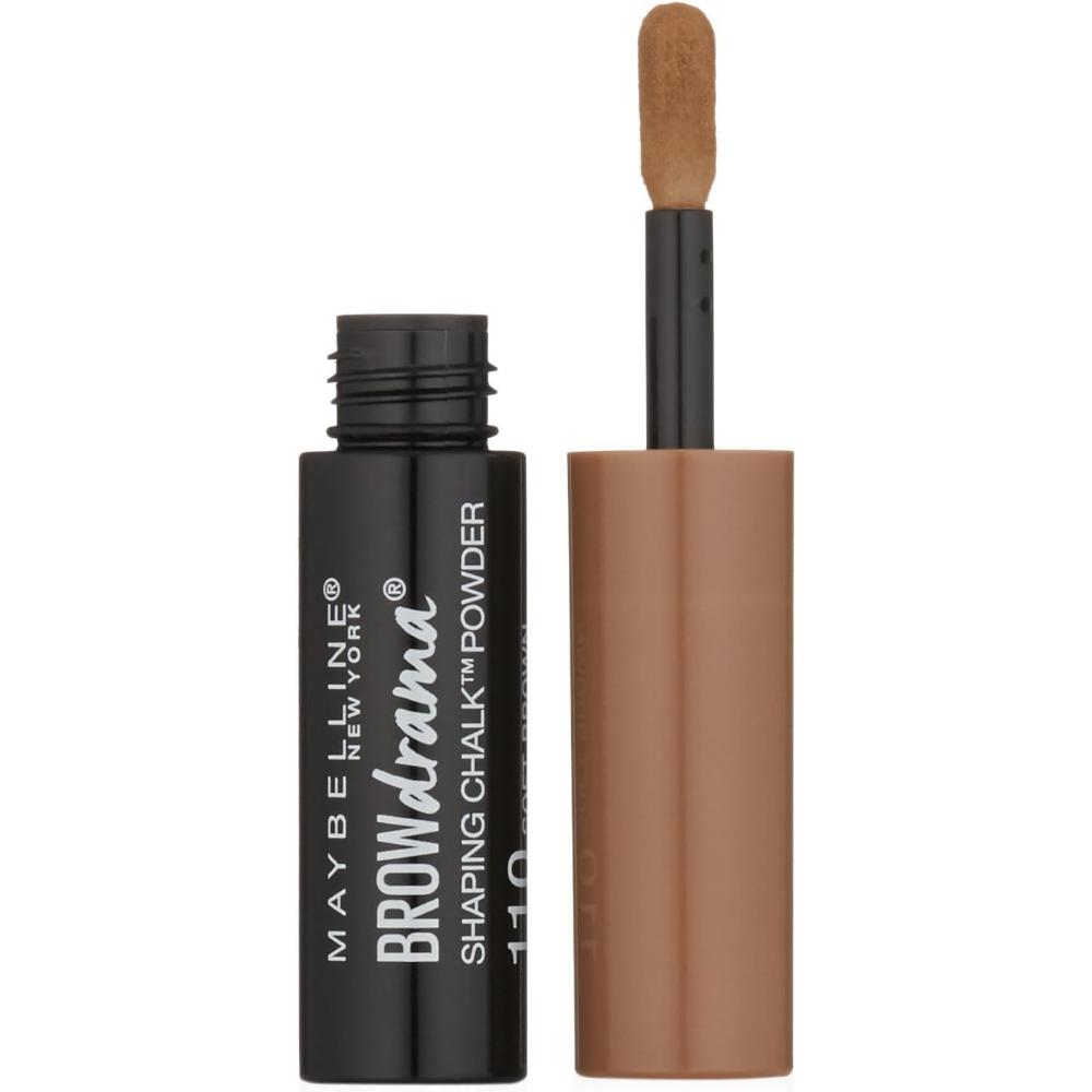 globe trotter Maybelline 110 Soft Brown Brow Drama Shaping Chalk Powder for Natural and Defined Eyebrows