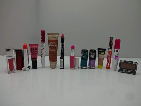 Globe Trotter Maybelline 12pc Make Up Beauty Box Gift Set For Her + Free Foundation