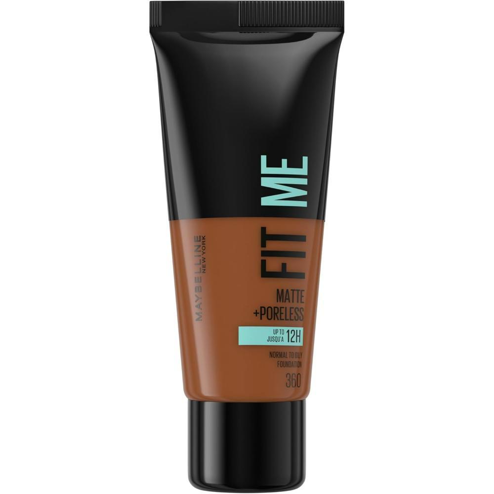 globe trotter Maybelline 360 Mocha Fit Me Foundation Medium Coverage Blendable With a Matte and Poreless Finish For Normal to Oily Skin 30ml