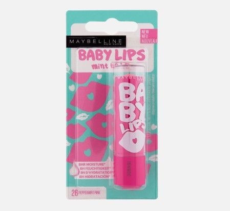 globe trotter Maybelline Baby Lips Moisturising Lip Balm - 26 Peppermint Pink