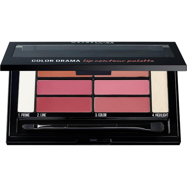Globe Trotter Maybelline Color Drama Lip Contour Palette 02 Blushed Bombshell 4g