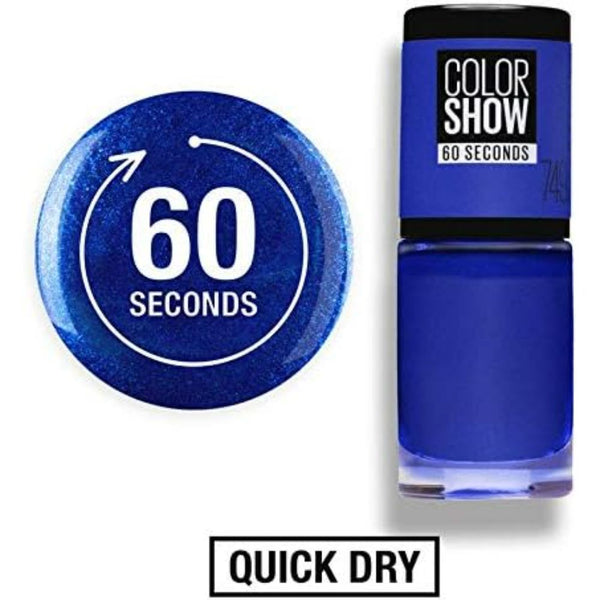 Globe Trotter Maybelline Color Show 661 Ocean Blue Nail Polish 7ml