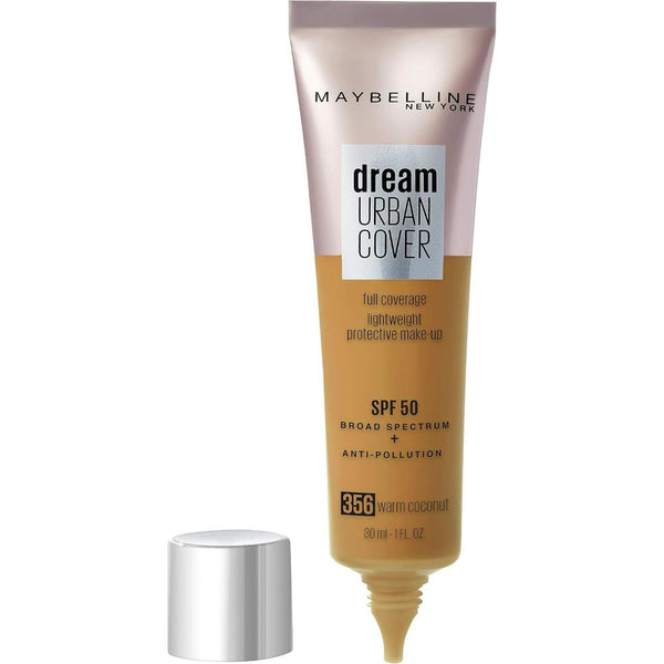 Globe Trotter Maybelline Dream Urban Cover 356 Warm Coconut All-In-One Protective Makeup SPF 50