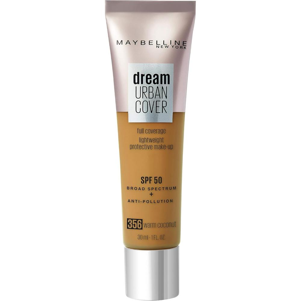 globe trotter Maybelline Dream Urban Cover 356 Warm Coconut All-In-One Protective Makeup SPF 50