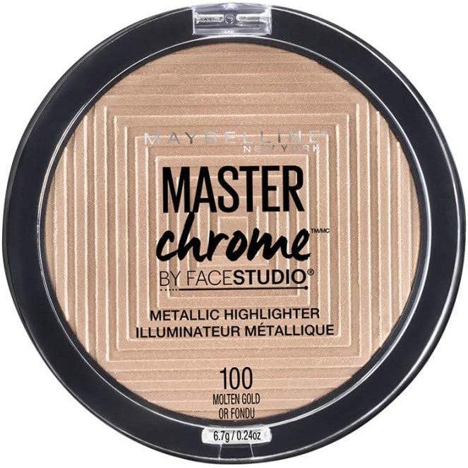 globe trotter Maybelline Master Chrome Metallic Highlighter 9g 100 molten gold