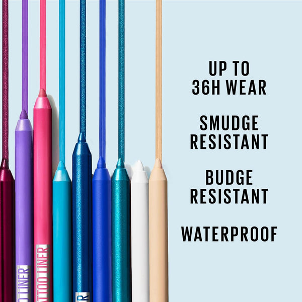 Globe Trotter Maybelline Tattoo Liner Gel Oogpotlood - 901 Intense Charcoal - Grijs - Waterproof