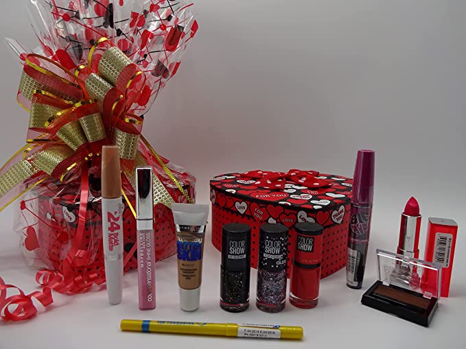 globe trotter Maybelline Valentines Hamper For Her Make Up Beauty Bundle Gift Box For Women