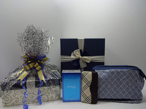 Globe Trotter Men's Luxury Perfume Manicure Collection Gift Set Hamper + Free Men's Wash Bag Included Gift Wrapped