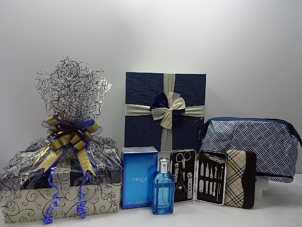 globe trotter Men's Luxury Perfume Manicure Collection Gift Set Hamper + Free Men's Wash Bag Included Gift Wrapped
