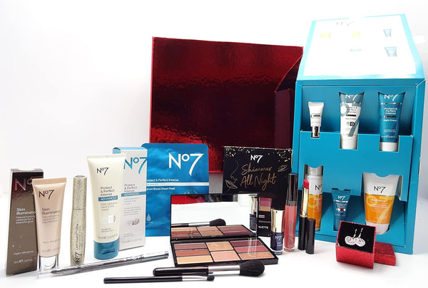 Globe Trotter No7 Luxury Beauty Blockbuster Skincare & Make Up Gift Box Present Wrapped
