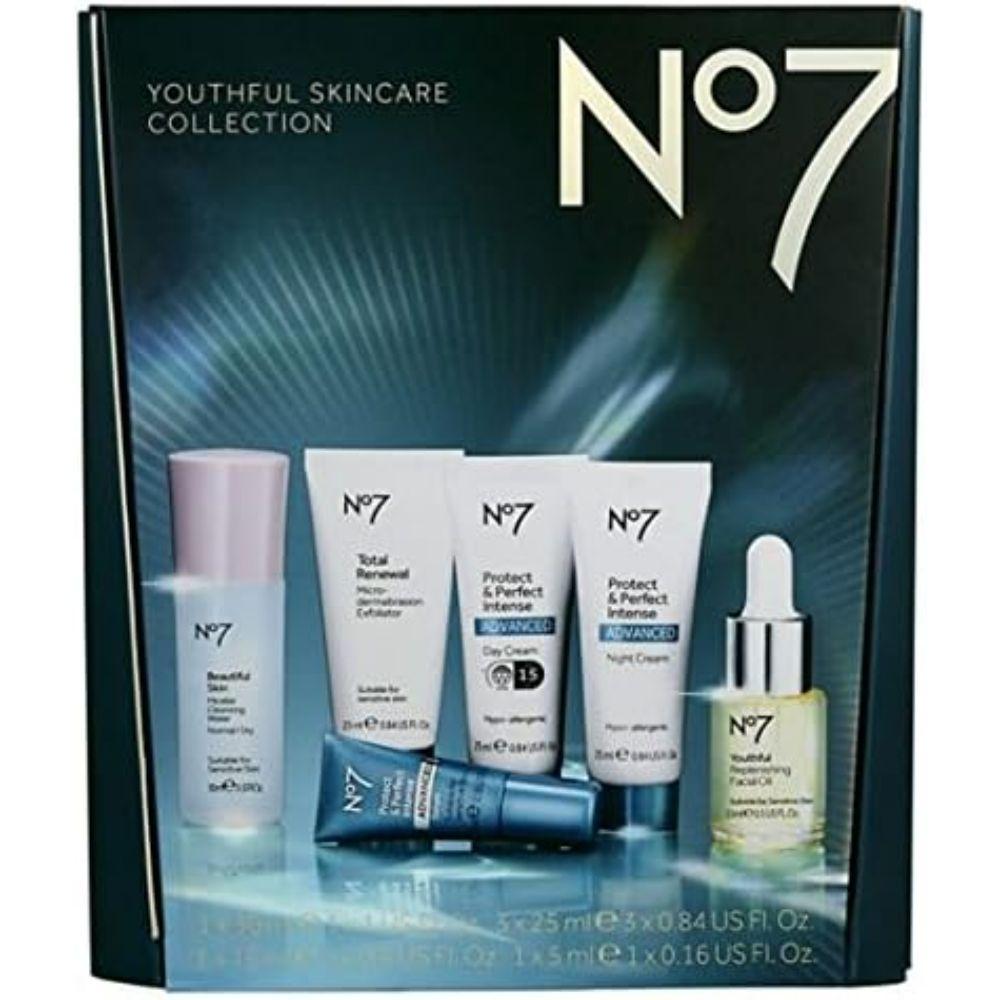 globe trotter No7 Protect & Perfect Skincare Gift Set-No7 Youthful Skin Collection