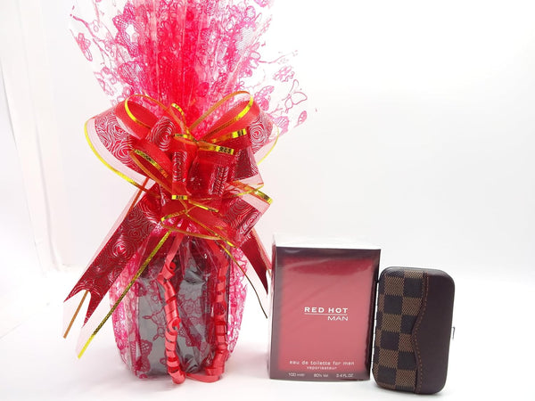 Globe Trotter RED HOT MAN 100ml EDT Perfume For Men Free Manicure Tool Set Gift Hamper For Him