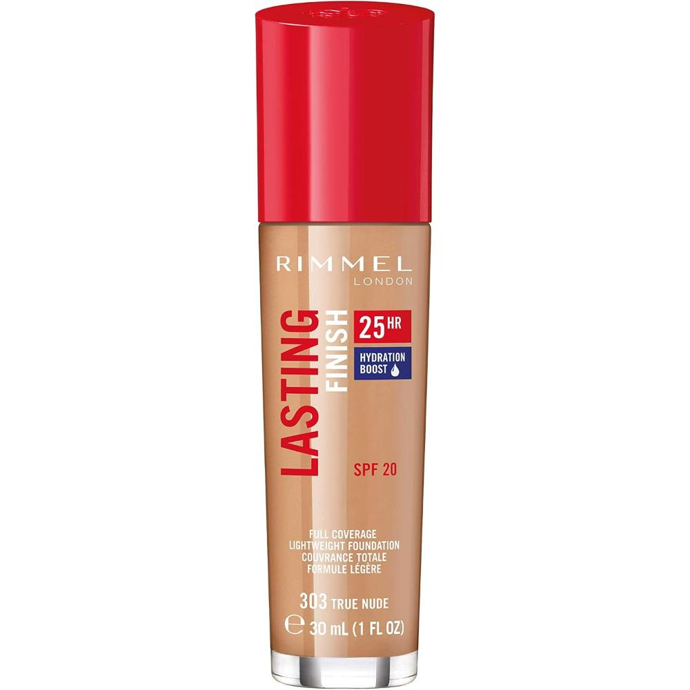 globe trotter Rimmel 303 True Nude Lasting Finish 25 Hour Full Coverage Lightweight Foundation 30ml