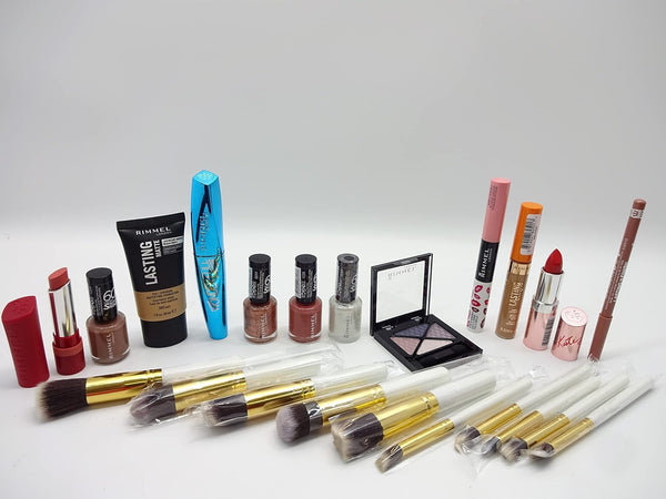 Globe Trotter Rimmel London 12pc Make Up Beauty Bundle Gift Box Set For Women