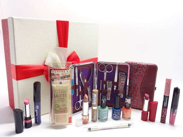 Globe Trotter Rimmel London Luxury Beauty Bundle Box Gift Hamper Free Manicure Kit