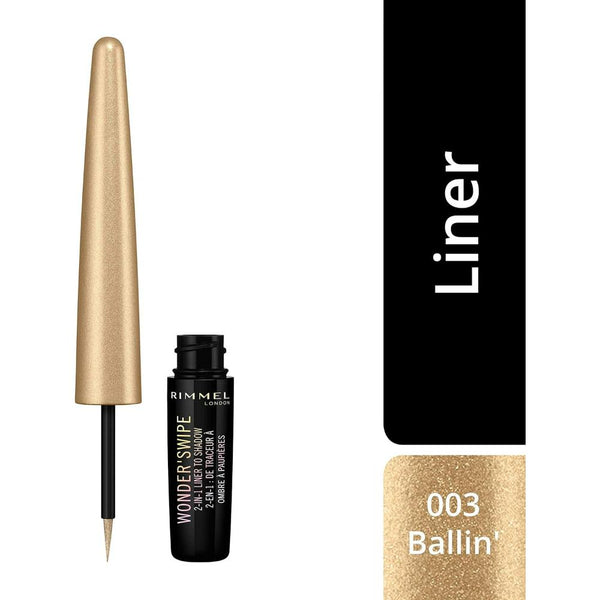 Globe Trotter Rimmel Wonder Swipe 003 Ballin' 2-in-1 Glitter Eyeliner To Eyeshadow