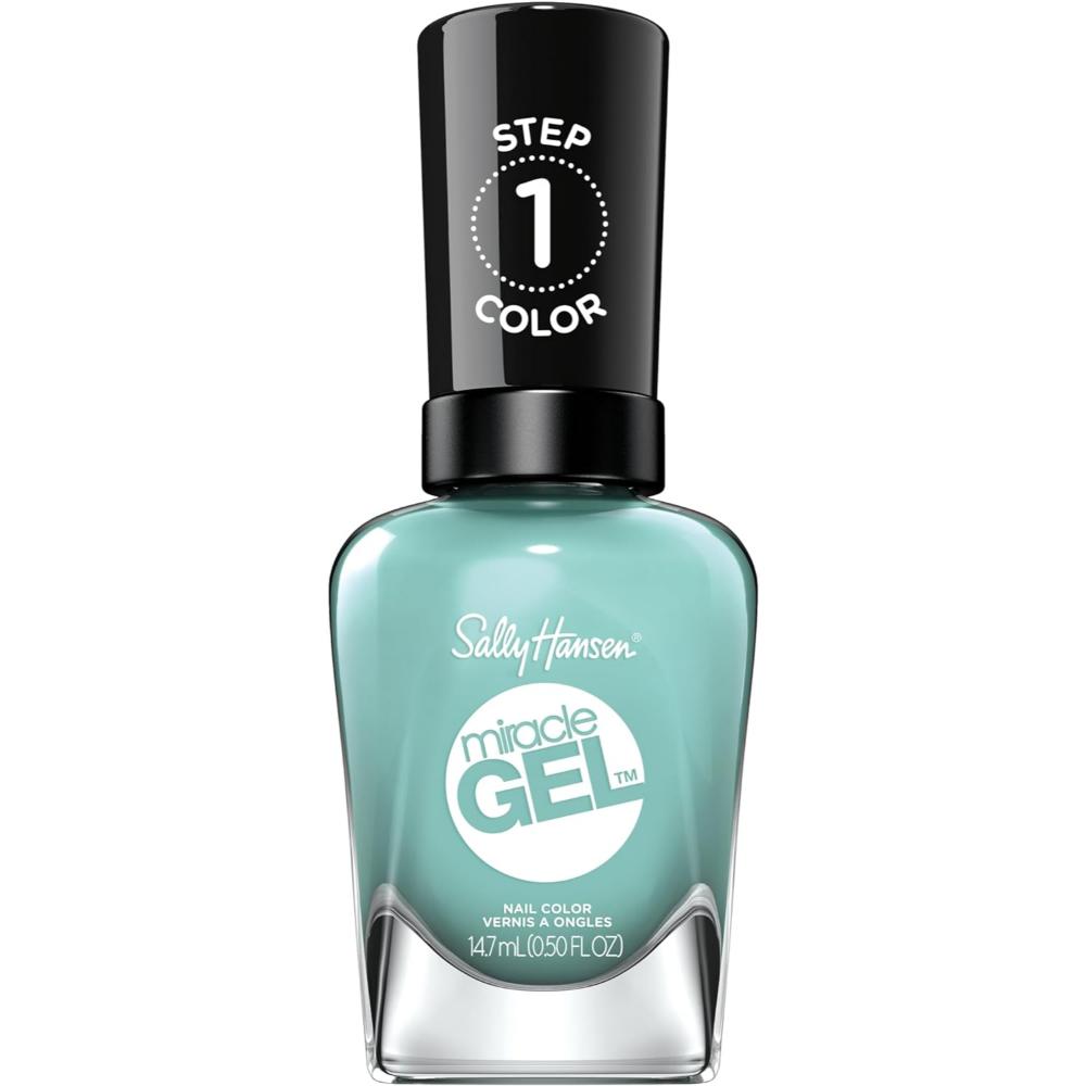 globe trotter Sally Hansen 290 Grey Matters Miracle Gel Nail Polish Blue Green 14.7ml