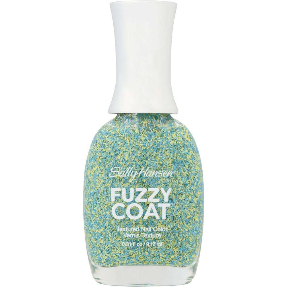 globe trotter Sally Hansen 500 Fuzz-Sea Fuzzy Coat Textured Nail Polish Sparkling Aqua Green 10 ml
