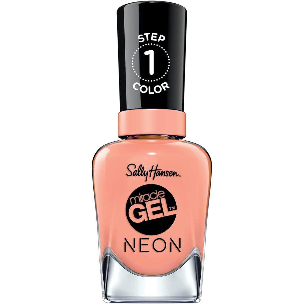 globe trotter Sally Hansen miracle gel neon nail varnish 051 Peach please