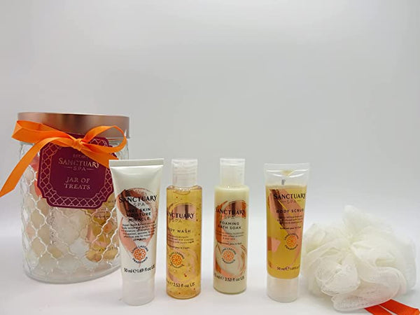 Globe Trotter Sanctuary Spa Jar Of Treats Gift Set Hamper Pamper Gift Set For Her