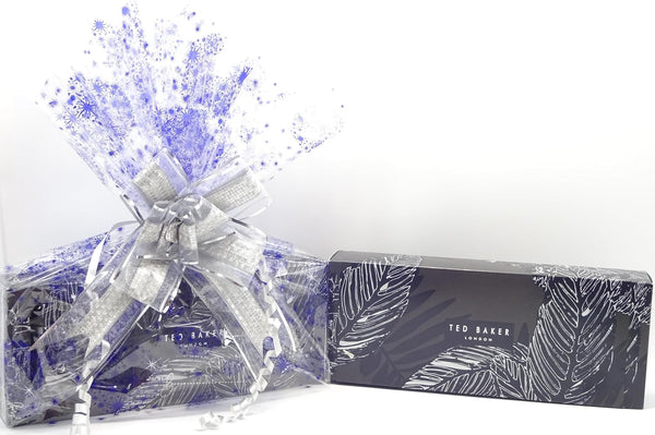 Globe Trotter Ted Baker Gift Hamper For Boyfriend Hair & Body Sterling Blue Collection With Topline Thank You Card