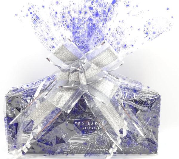 Globe Trotter Ted Baker Gift Hamper For Boyfriend Hair & Body Sterling Blue Collection With Topline Thank You Card